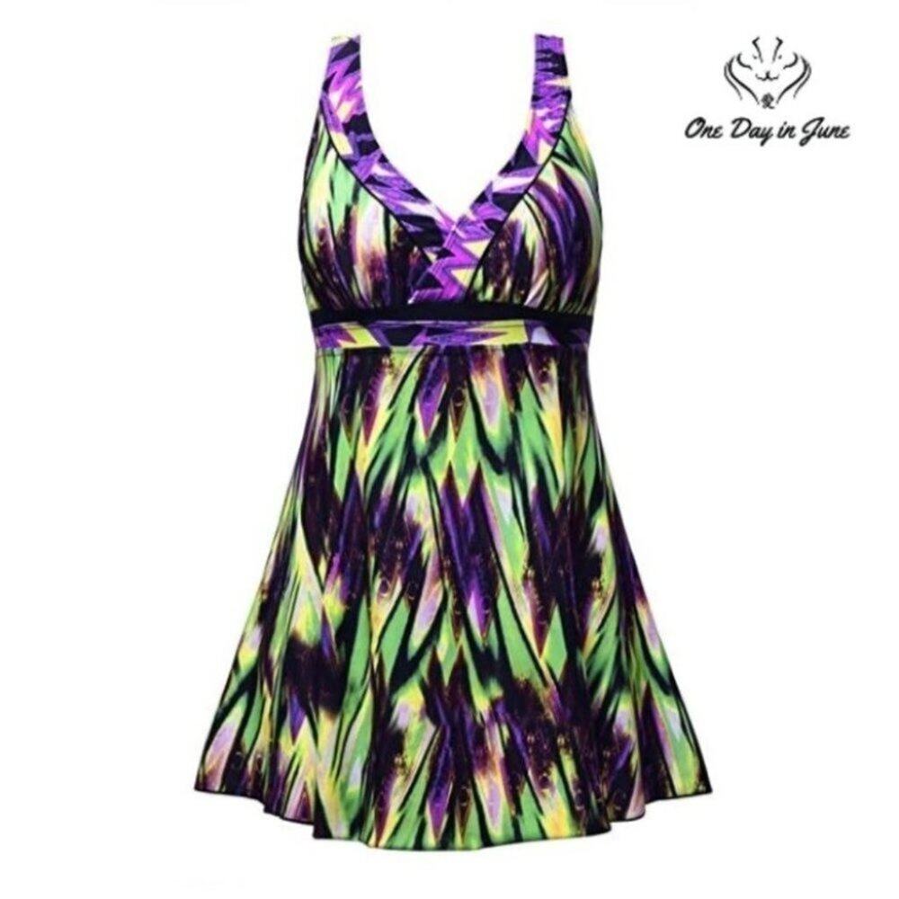 Septangle Abstract Swimdress Swimsuit Size 8